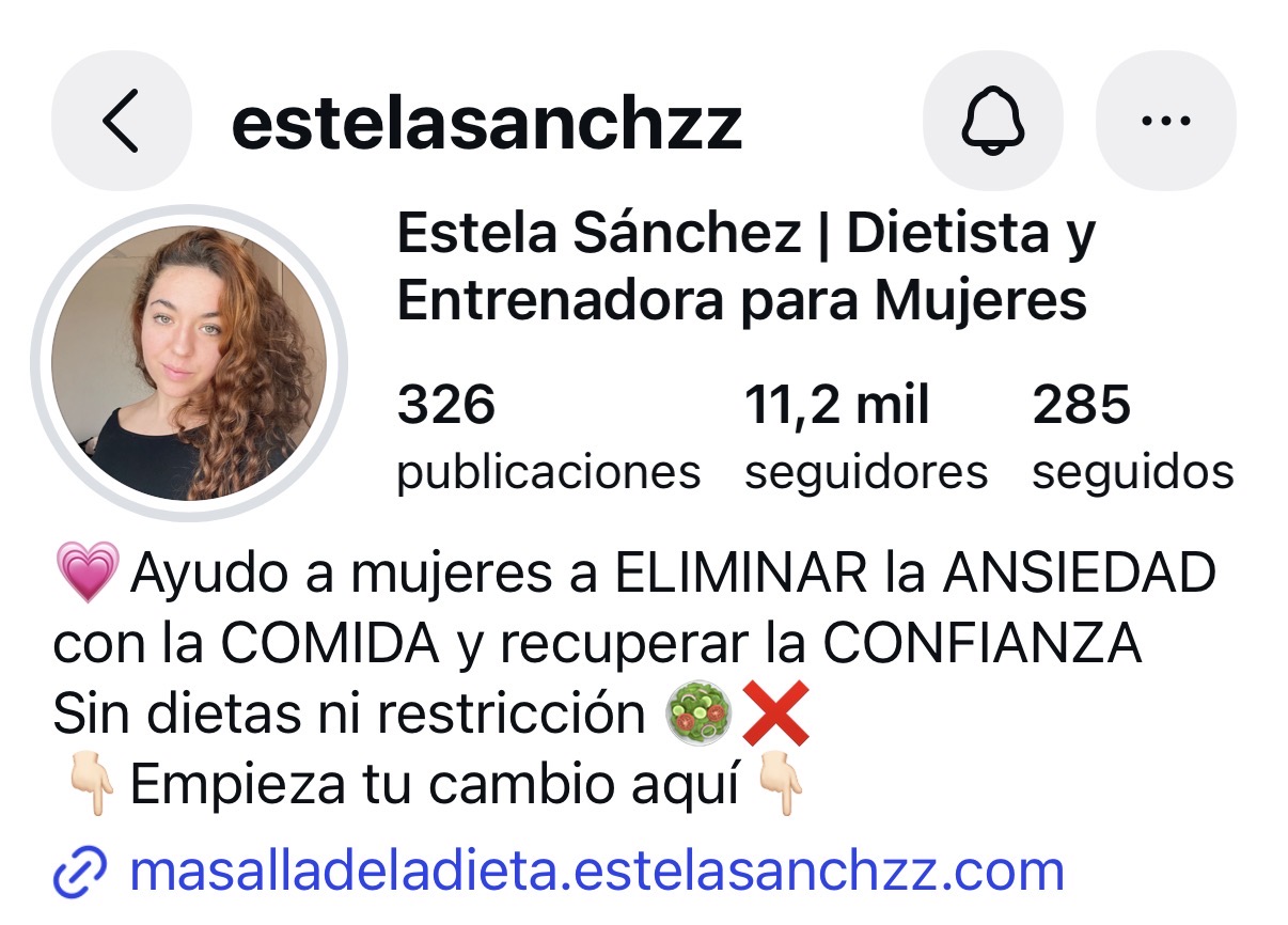 Perfil de Instagram @estelasanchzz